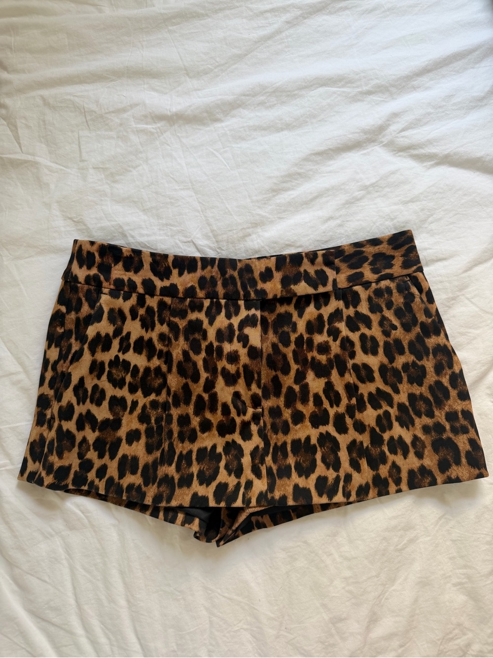 Mango Leopard Print Skort